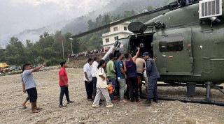 काभ्रेमा हेलिकप्टरबाट गर्भवतीको उद्धार