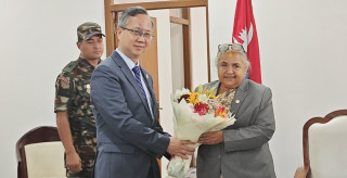 प्रधानमन्त्री सुशीला कार्की र चिनियाँ राजदूत चेन सोङबीच भेटवार्ता