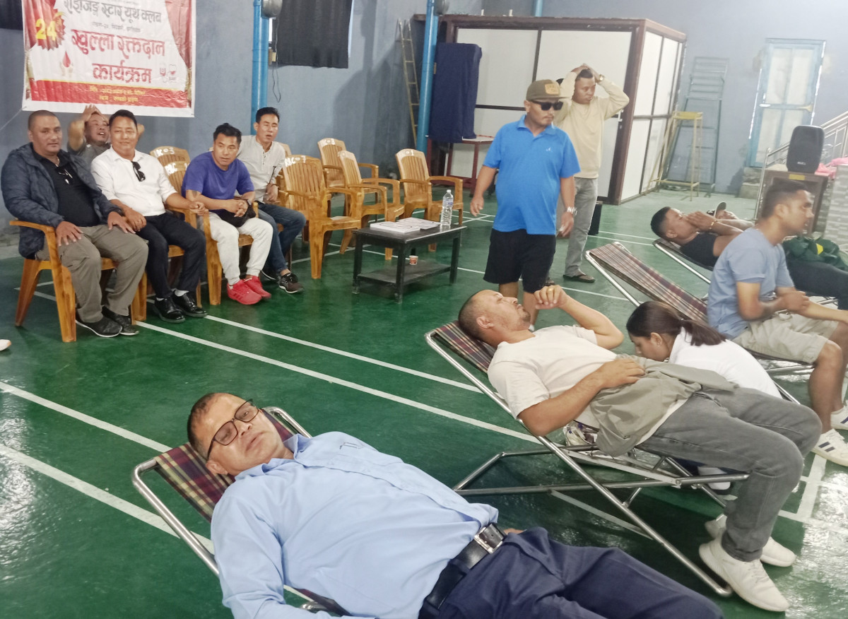 राइजिङ्ग स्टार युथ क्लवको रक्तदानमा ६३ युनिट रगत संकलन