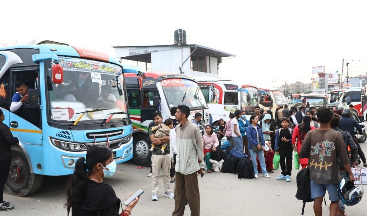 दशैं मनाउन राजधानीबाट पाँच दिनमा एक लाख ८९ हजार यात्रु बाहिरिए