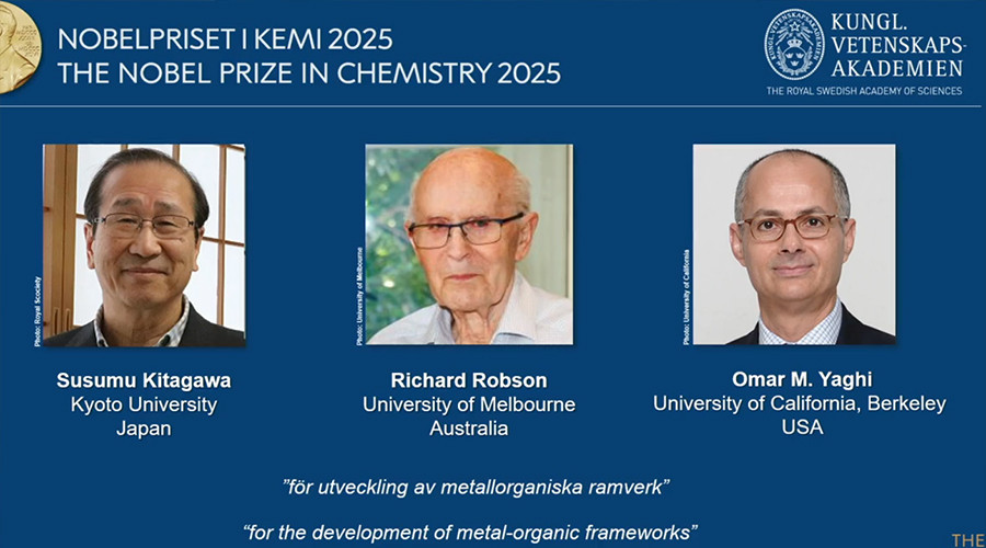 यी तीन वैज्ञानिकले पाए रसायनशास्त्रमा नोबेल पुरस्कार