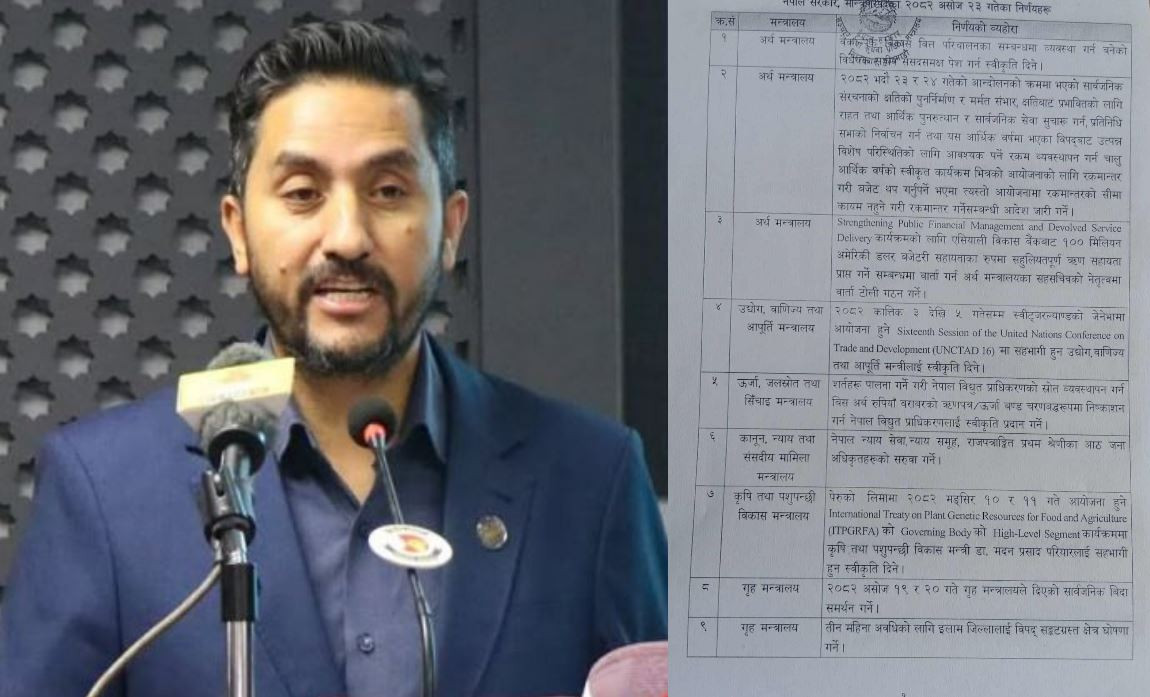 मन्त्रिपरिषद्का २० निर्णय सार्वजनिक