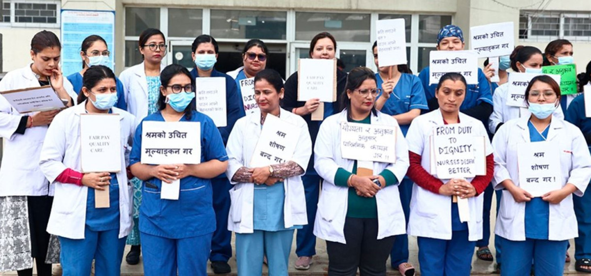 सरकारी सरहको पारिश्रमिक पाउने सहमतिपछि आन्दोलनरत निजी अस्पतालका नर्सहरु काममा फर्किए