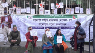 बचत रकम फिर्ताको माग गर्दै सहकारी पीडितको प्रदर्शन जारी