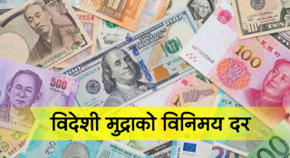यस्तो छ आजका लागि निर्धारित विदेशी मुद्राको विनिमयदर