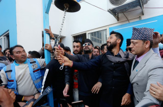 पहिलो पटक रास्वपा केन्द्रिय कार्यालय पुगे बालेन्द्र साह, तस्बिरहरू