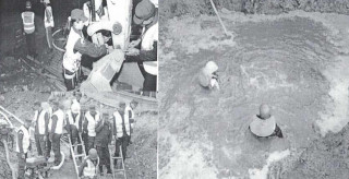 काठमाडौंको बिष्णुमतिमा निर्माणाधीन पुलको खाडलमा खसेका युवक भेटिएनन्