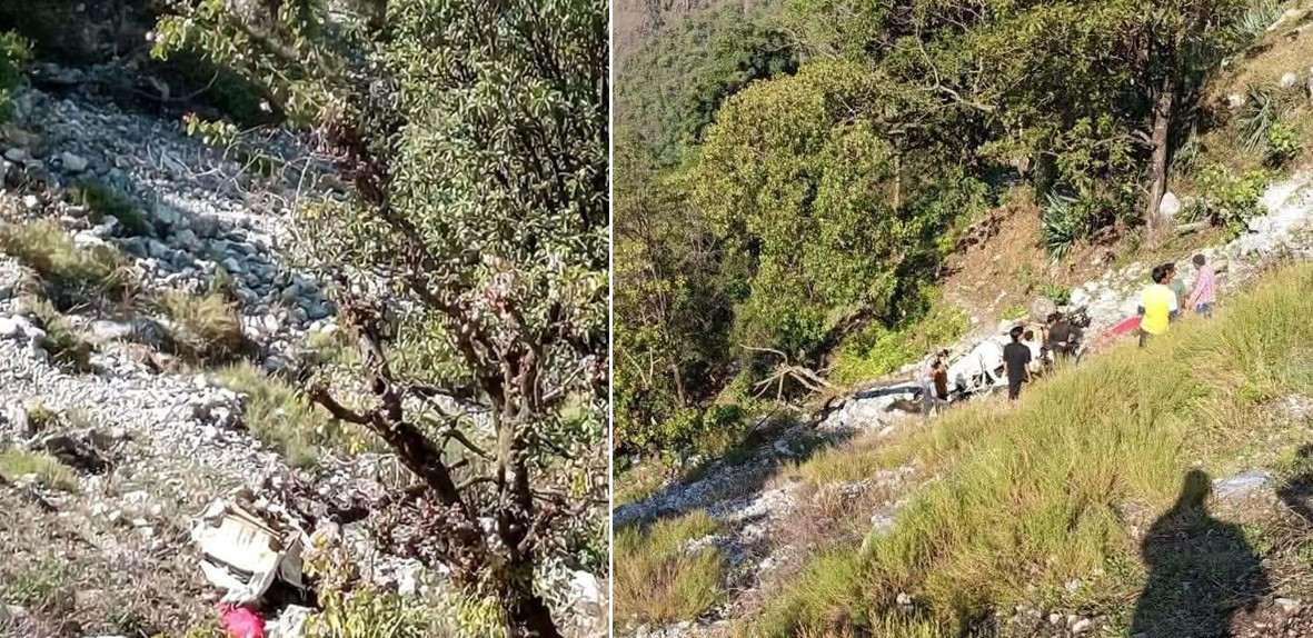 दार्चुलामा जीप दुर्घटना हुँदा दुई जनाको घटनास्थलमै मृत्यु, चार जना घाइते