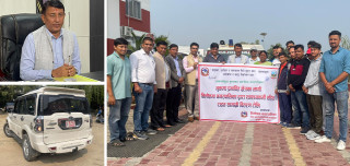 तिलोत्तमा नगरपालिकाले पठायो आर्थिक सहयोगसहित औषधी र एम्बुलेन्स 