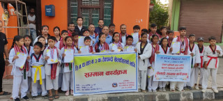 सिद्धार्थनगर–३ मा तेक्वान्दो खेलाडीहरुलाई सम्मान