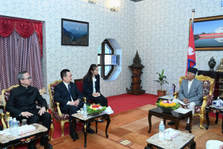 राष्ट्रपतिसँग चिनियाँ प्रतिनिधिमण्डलको भेटवार्ता
