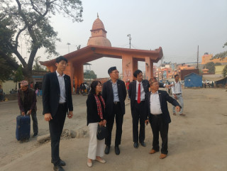 कोरियाली राजदुत सामसुङ एसेम्बल प्लान्ट अवलोकन गर्न लुम्बिनीमा