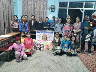 अमेरिकामा बस्ने ओली परिवारद्वारा छोरा शाश्वतको जन्मदिनमा बालगृहलाई सहयोग 