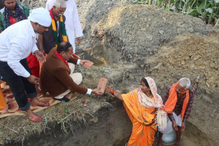 सिद्धार्थनगर–४ मा राधाकृष्ण मन्दिर निर्माण सुरु