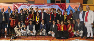 न्यू होराइजनमा विद्यालयस्तरीय लोक दोहोरी