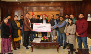 भूकम्पपीडितलाई नेविसंघको सात लाख ११ हजार सहयोग