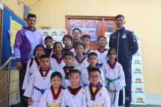 राष्ट्रिय तेक्वान्दो प्रतियोगितामा भाग लिन हेभेन्ली गार्डेनका विद्यार्थी काठमाडौं जाँदै