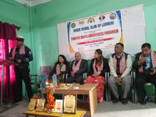 इनरह्वील लुम्बिनीद्वारा साई ग्लोबलमा ट्राफिक सचेतना कार्यक्रम