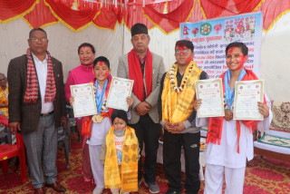 ईन्डो-नेपाल कराँते च्याम्पियनसीपमा सिद्धी चिल्ड्रेन्स एकेडेमीलाई ४ स्वर्ण र १ कास्य