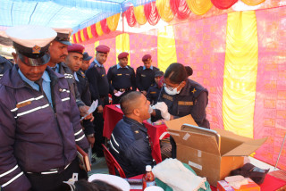 जिल्ला प्रहरी कार्यालय रुपन्देहीमा निःशुल्क स्वास्थ्य शिविर सम्पन्न