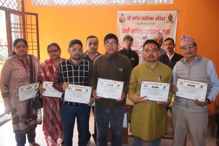 श्री गणेश कालिका मन्दिर सिद्धार्थनगर–१२ को अध्यक्षमा पुनः काफ्ले