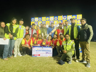 ‘होटल ग्लासगो लियो कर्पोरेट सुपर सिक्स क्रिकेट प्रतियोगिता’ को उपाधि महालक्ष्मीलाई