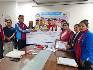 कबड्डी प्रतियोगिताको उपविजेता बुटवलको टीमलाई सम्मान