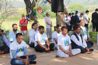 लुम्बिनीमा मनाइयो अन्तर्राष्ट्रिय ध्यान दिवस