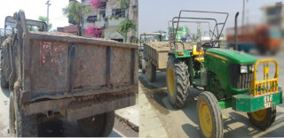 रुपन्देहीमा नदीजन्य पदार्थसहित दुईवटा ट्रयाक्टर प्रहरीको नियन्त्रणमा