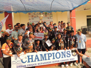 तिरुपति क्रिकेट क्लबले जित्यो रूपन्देही सुपर लिगको उपाधि