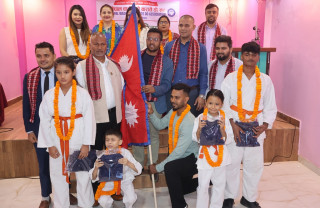 मलेसिया जाने कराते खेलाडीलाई विदाई