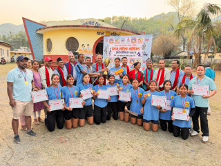 अन्तरपालिका स्तरीय उपमेयर कप महिला भलिबल प्रतियोगिताको उपाधि बुटवललाई