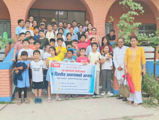 भैरहवामा बालबालिकाका लागि एकदिवसीय आनापानको अभ्यास