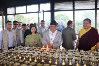 बुद्धजयन्ती मनाउन प्रधानमन्त्री प्रचण्ड लुम्बिनीमा, पूर्वसंध्यामा चित्रकला प्रदर्शनी