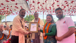 समाजसेवी अमित गुप्तालाई ‘लुम्बिनी विश्व शान्ति सम्मान’