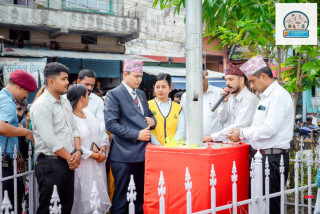 भलवारी चोकमा राष्ट्रिय झण्डा अनावरण