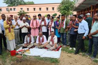 भैरहवा नमुना माविमा चारकोठे भवनको शिलान्यास