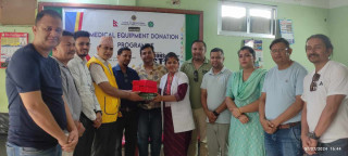 लायन्स बुटवल स्टार्सद्वारा ब्लड बैंकलाई सहयोग