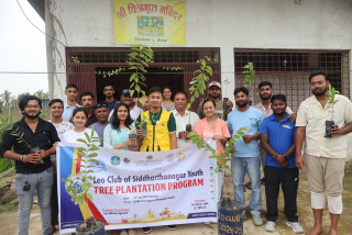 लियो सिद्धार्थनगर युथद्वारा वृक्षारोपण