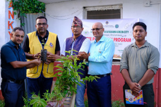लायन्स भैरहवा ग्रीन सिटीद्वारा वृक्षरोपण