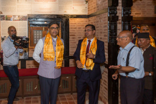 भारतीय विदेश सचिव मिस्रीद्वारा नेपाल भाषा परिषद्को नवनिर्मित भवन उद्घाटन