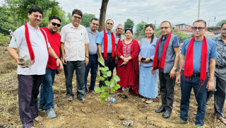 तिलोत्तमा व्यापार संघको ११ औं स्थापना दिवसमा वृक्षारोपण