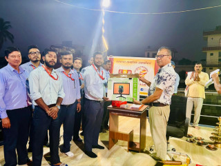 महालक्ष्मी विकास बैंकद्वारा शिव मन्दिर समितिलाई सहयोग