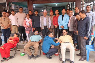 होटल तथा रेष्टुरेण्ट व्यवसायी संगठन रुपन्देहीद्वारा रक्तदान