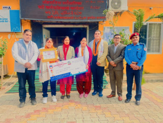 क्रिकेटर तृष्णा विश्वकर्मालाई ओमसतियामा नगदसहित सम्मान