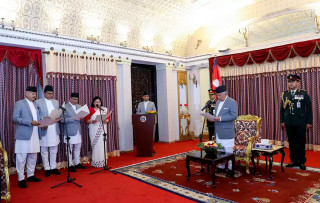 चार देशका राजदूतहरुले लिए सपथ