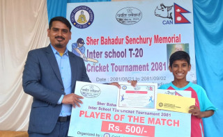 स्व.शेरबहादुर सेन्चुरी टी–२० क्रिकेट : लुम्बिनी र शान्ति नमूना विजयी
