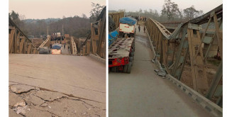 दुम्कीबासको विनय पुल भाँचियो, पूर्वपश्चिम राजमार्ग ठप्प