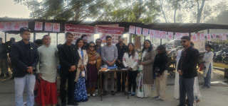 अनेरास्ववियुद्वारा निःशुल्क मधुमेह परीक्षण तथा पूजा सामग्री वितरण