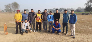 नेपाल–भारत मैत्रीपूर्ण मिडिया क्रिकेट प्रतियोगिताका लागि अभ्यासमा पत्रकार